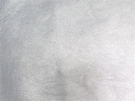 Silver Metallic Faux Leather Fabric 